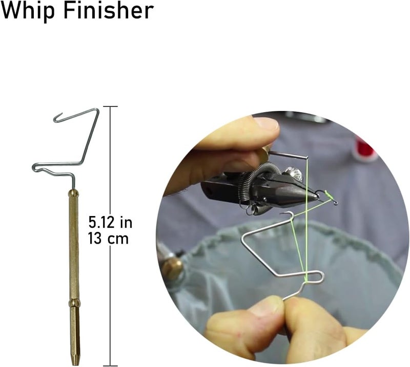 FIOTCEL Fly Tying Tool Kit for Beginners - Complete Starter Set with Bobbin, Whip Finisher, Threader, Tippet Clippers, Scissors & Bodkin for Handcrafting Artificial Fishing Flies - Image 3